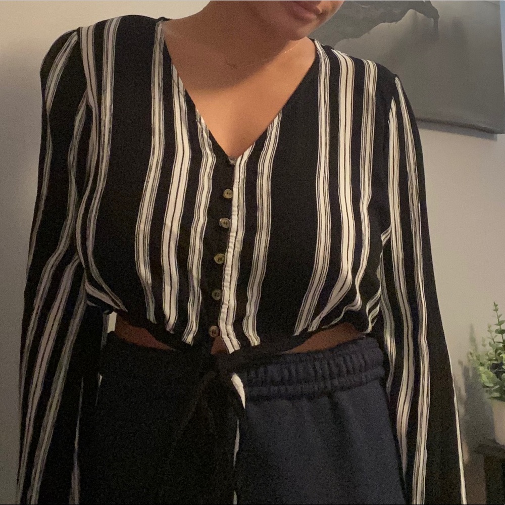 Black and White dressy top
